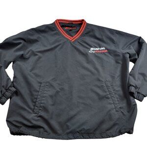Snap-On Tools Racing Windbreaker Jacket Mens Large V Neck Pullover